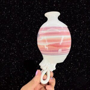 Mexico Hand Made Pottery Vase‎ With Handle Jug Hand Crafted Signed By Artist VTG